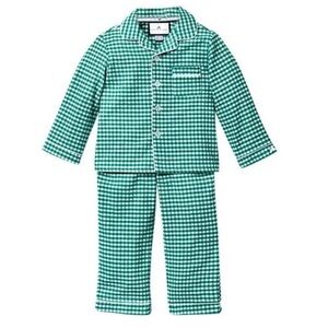 PETITE PLUME Classic Green Gingham Pajama Set Size 3T
